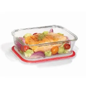 Starfrit Locknlock Glass Storage Container - Rectangular 34oz / 1L