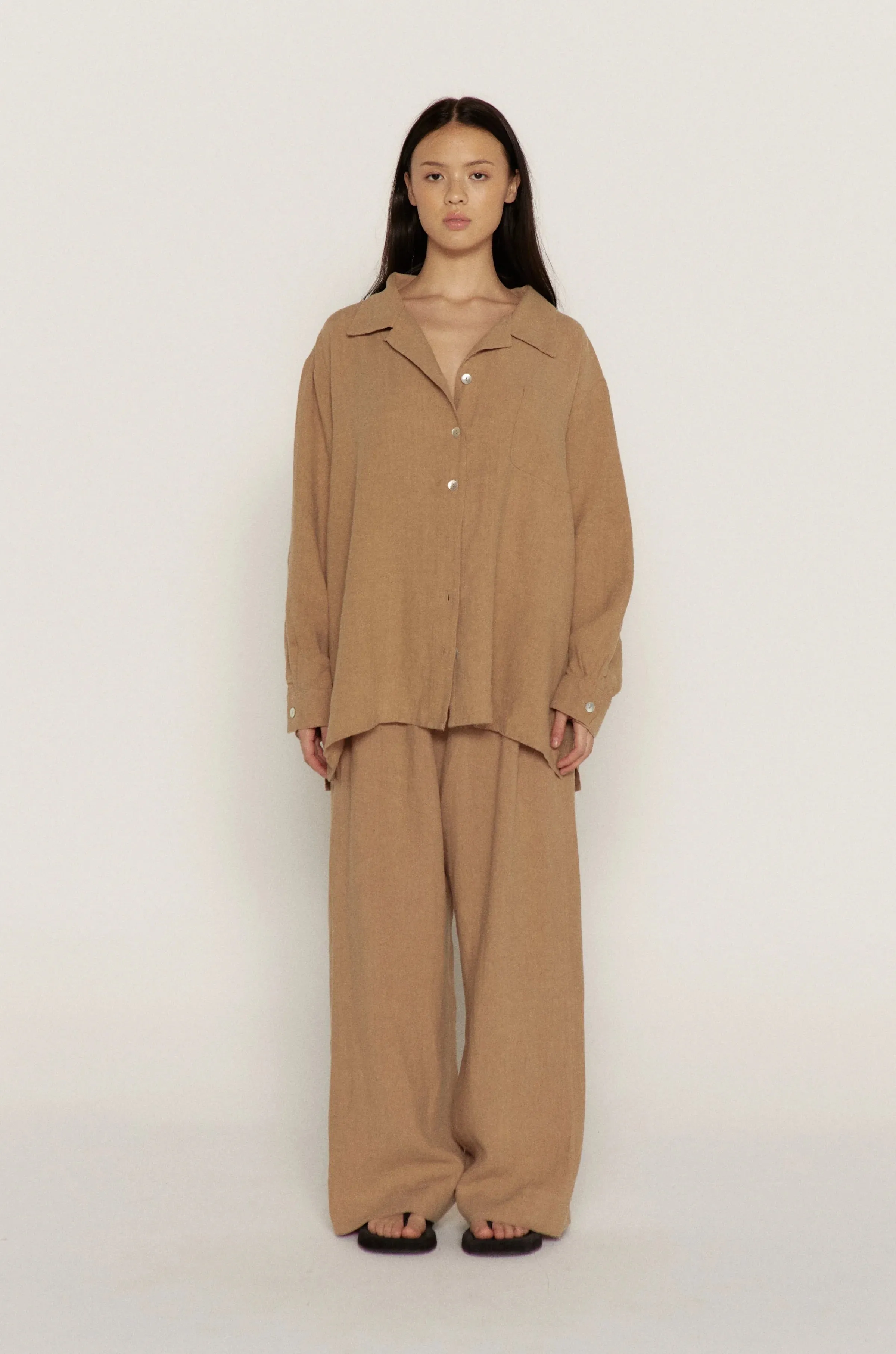 The Trouser, Tan Linen