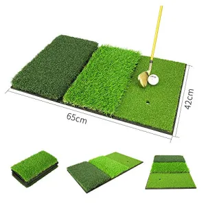 Tri Turf Golf Practice Hitting Mat - 25x16 Thicker 3 in 1 Golf Mat ($44.99 Sale)