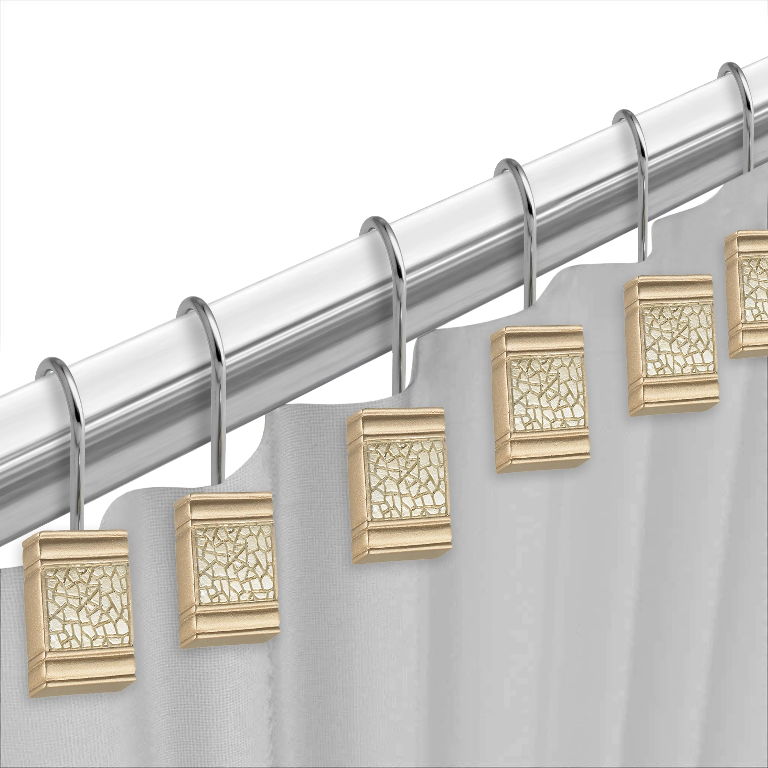 Zahari Home 12 Shower Curtain Hooks Resin Material Unique Design Custom Shower Hooks Western Country Shower 12 Hooks