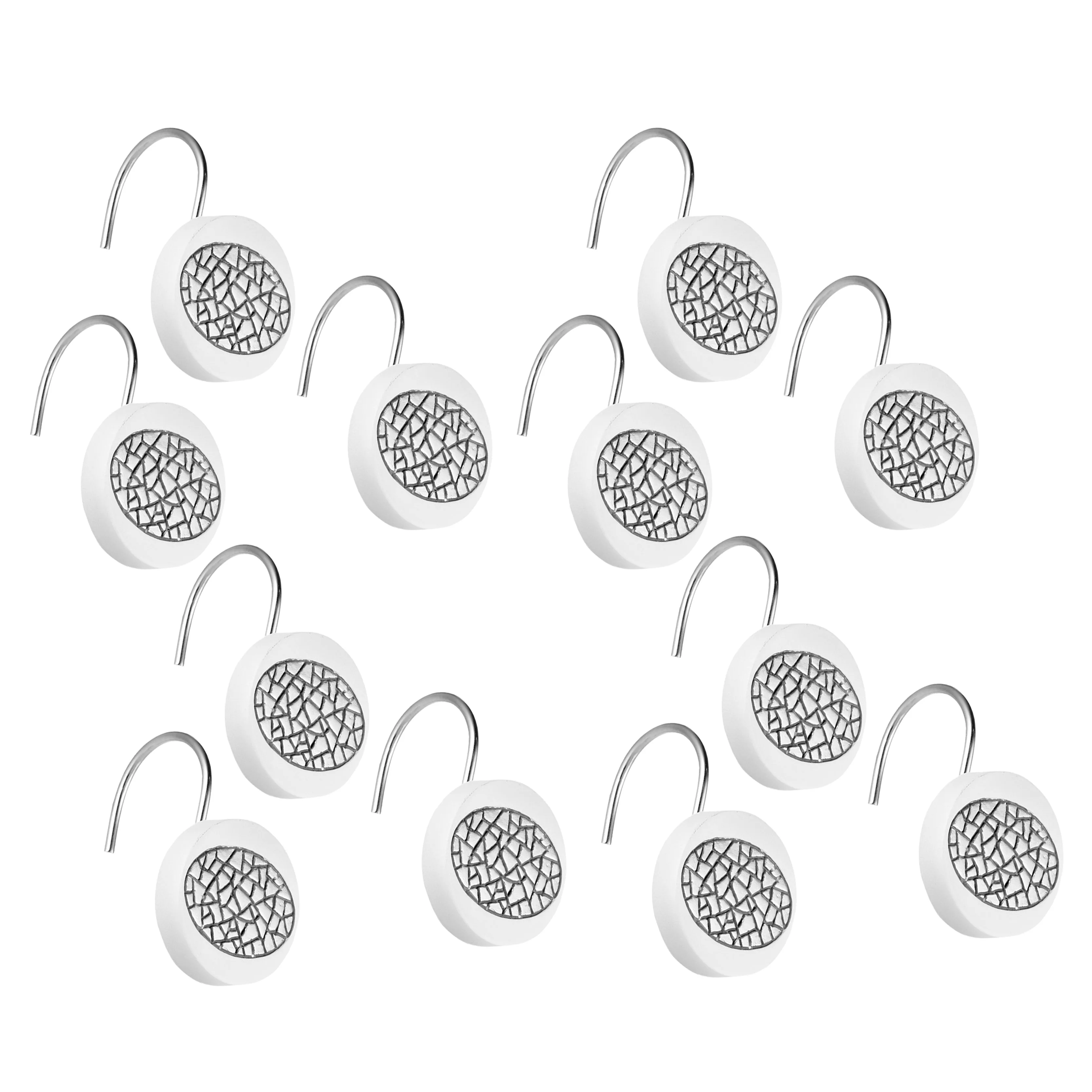 Zahari Home 12 Shower Curtain Hooks Resin Material Unique Design Custom Shower Hooks Western Country Shower 12 Hooks