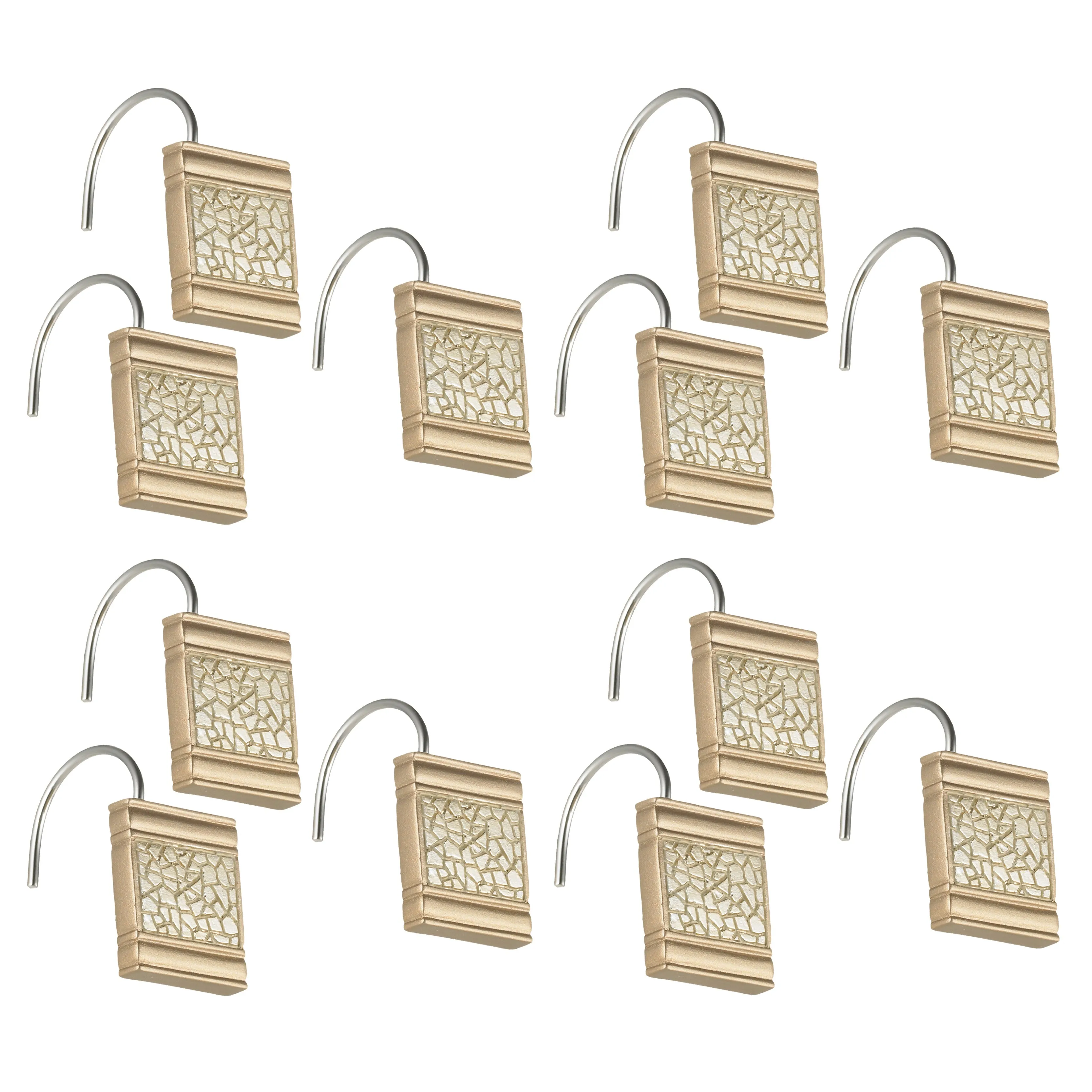 Zahari Home 12 Shower Curtain Hooks Resin Material Unique Design Custom Shower Hooks Western Country Shower 12 Hooks