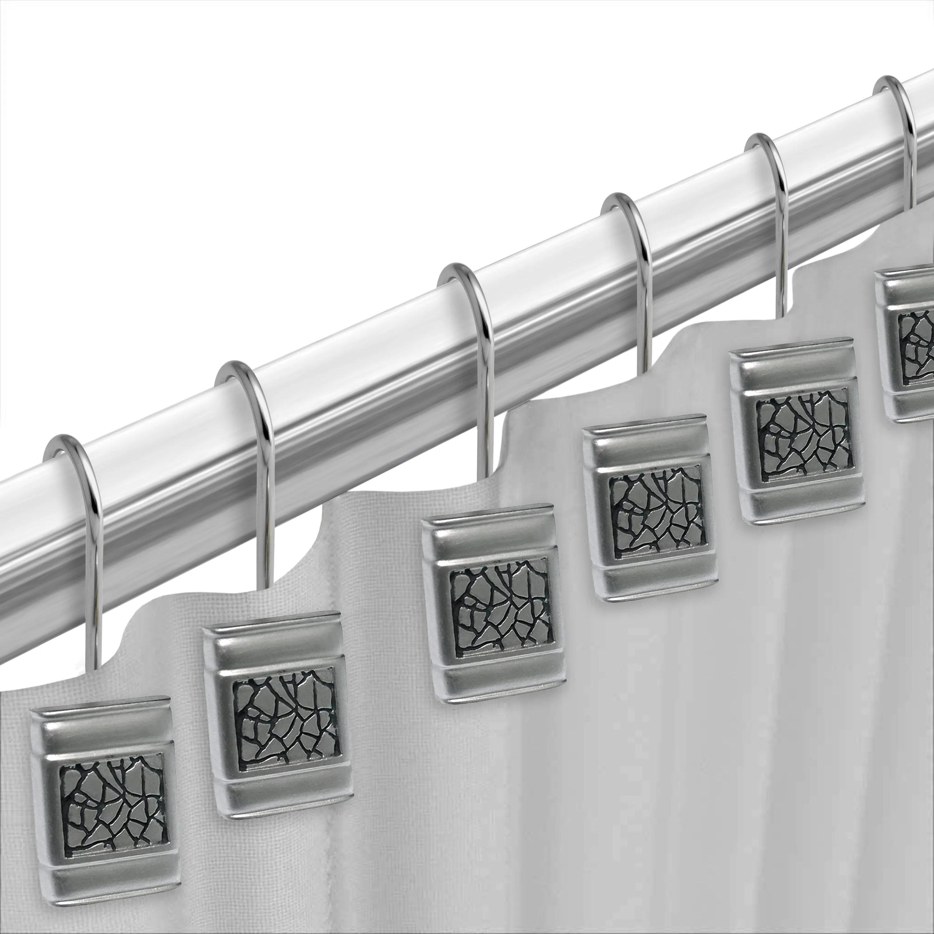 Zahari Home 12 Shower Curtain Hooks Resin Material Unique Design Custom Shower Hooks Western Country Shower 12 Hooks