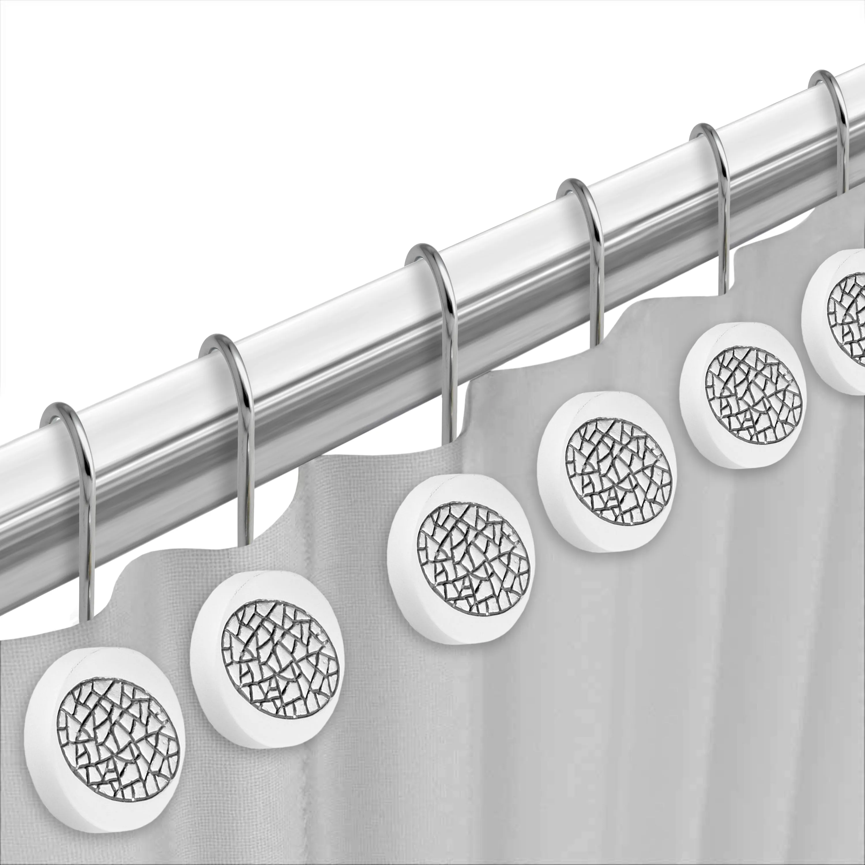 Zahari Home 12 Shower Curtain Hooks Resin Material Unique Design Custom Shower Hooks Western Country Shower 12 Hooks